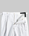 White Cotton Twill Dress Pant