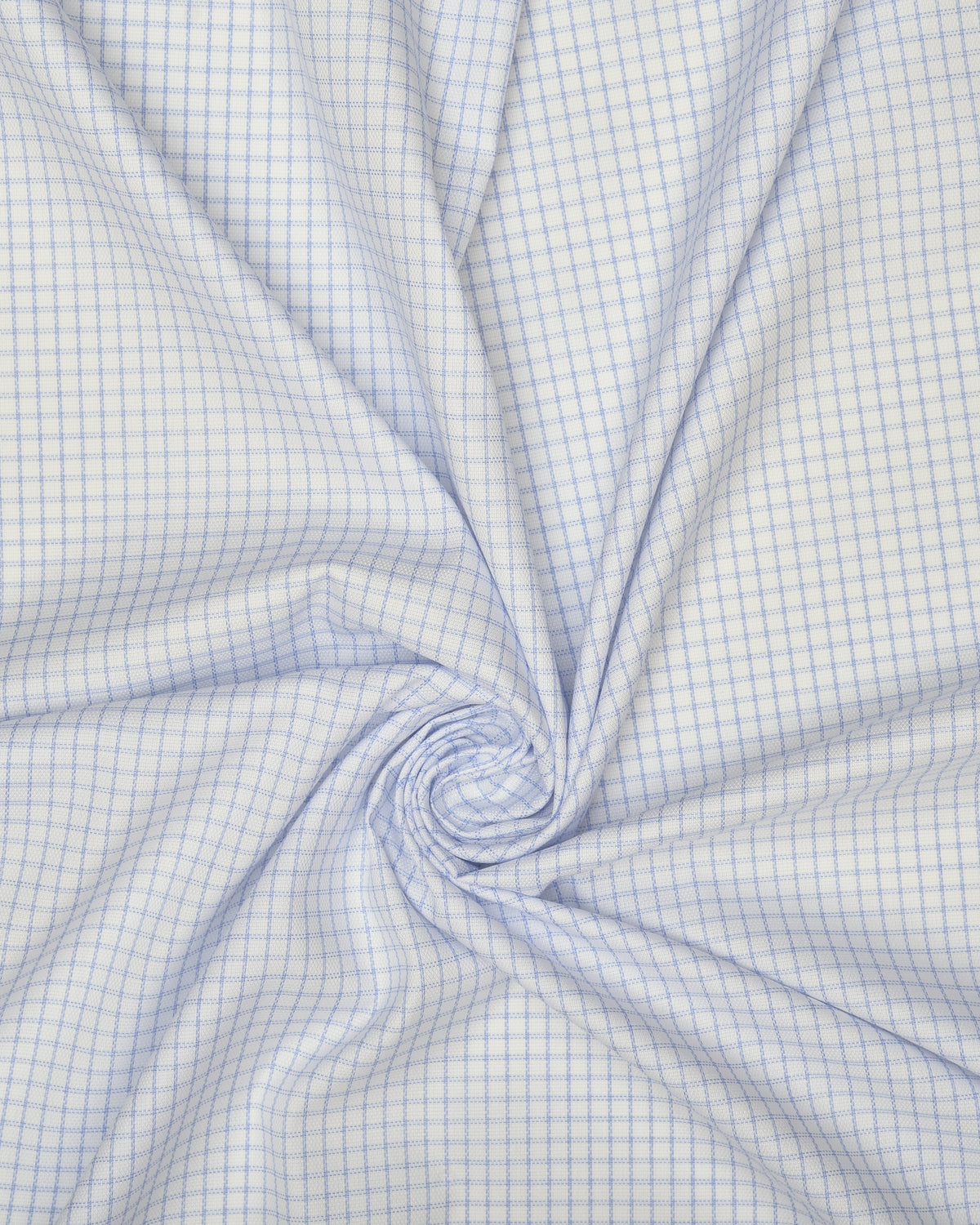 Wrinkle-Resistant Blue Checks on White Oxford Shirt - 3