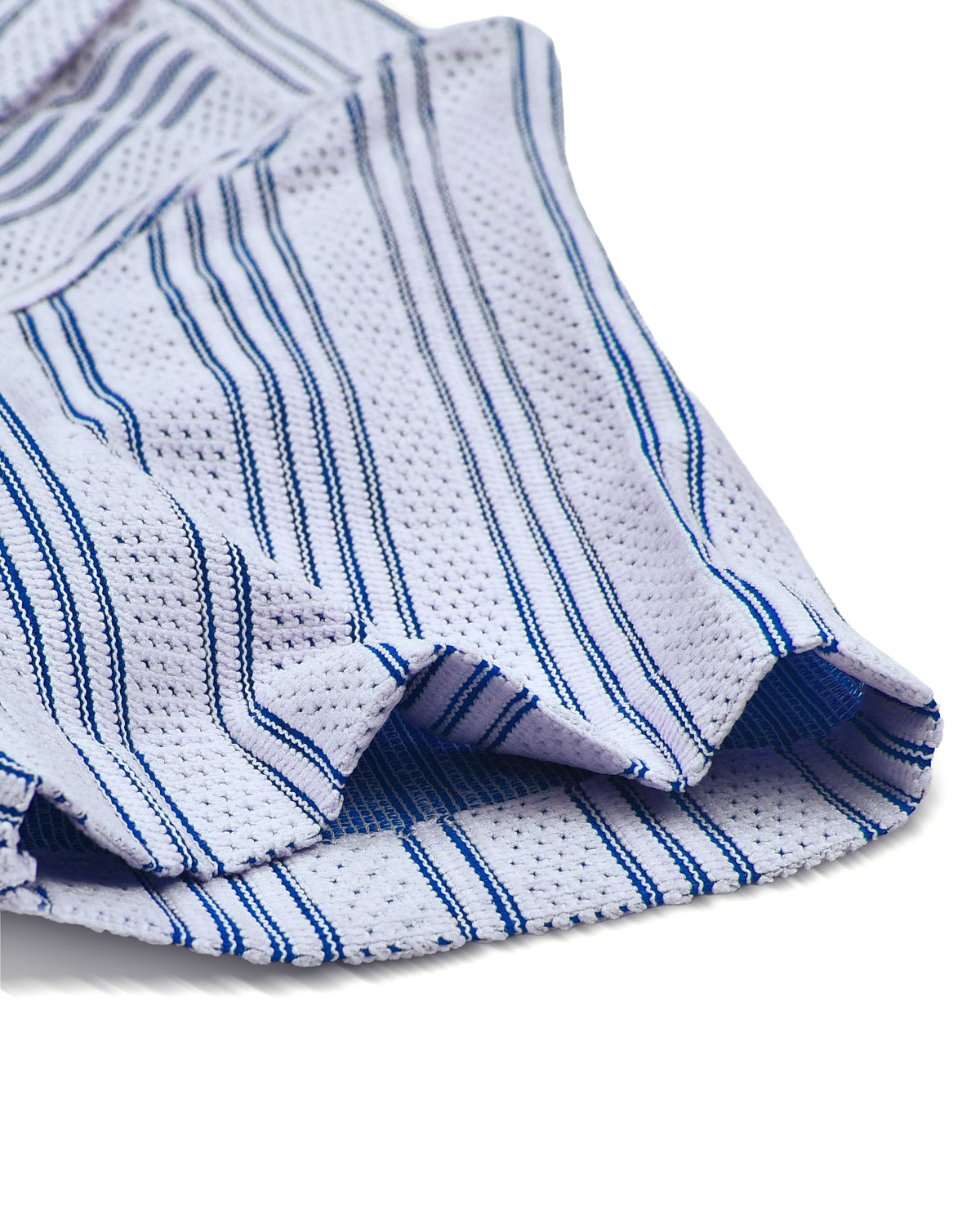 Summer Camp Collar Casual Shirt in White and Blue Stripes - 6