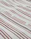 Summer Camp Collar Casual Shirt in White and Maroon Stripes