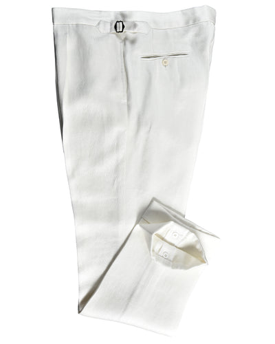 Cream Linen Sateen Pant