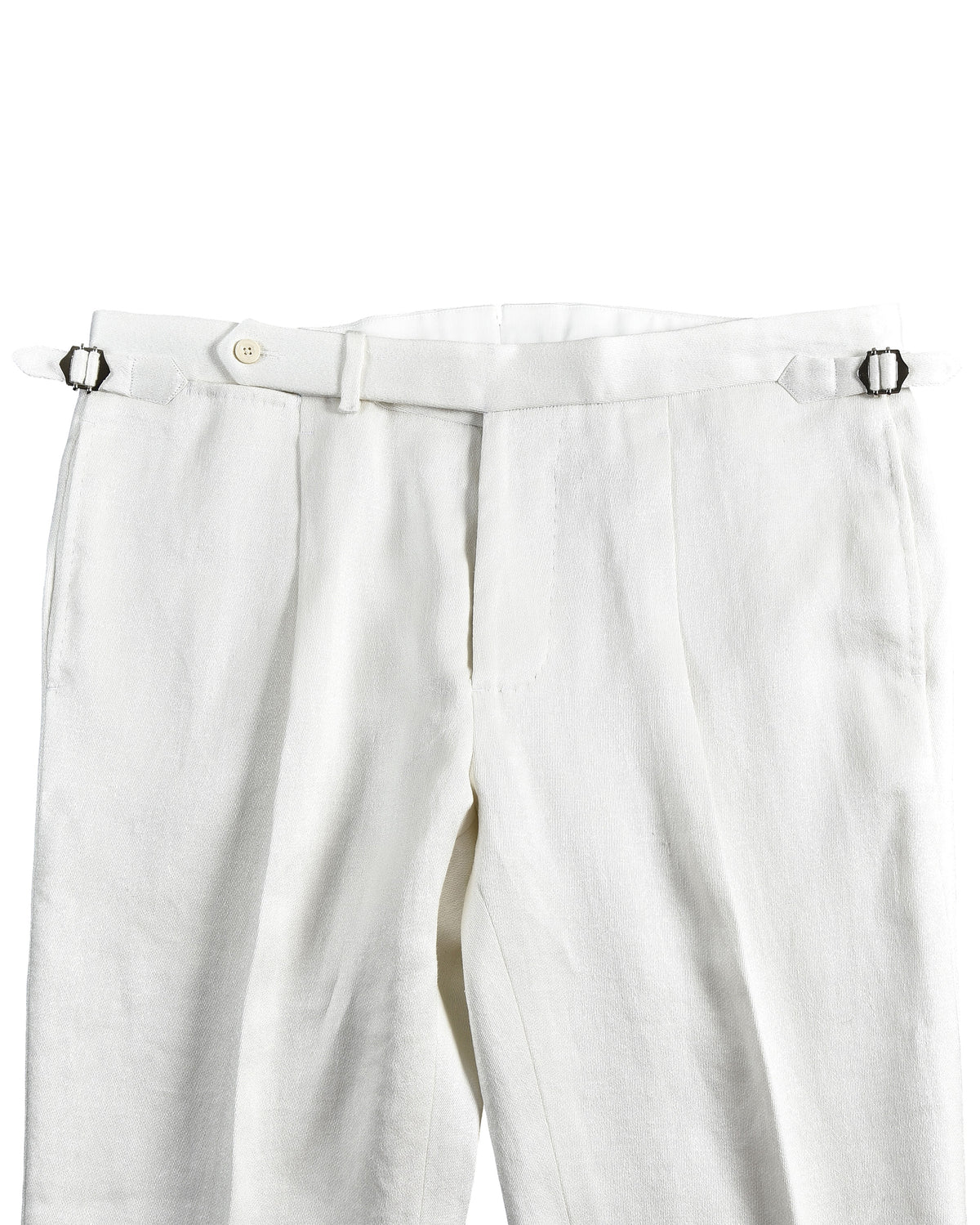 Cream Linen Sateen Pant - 3