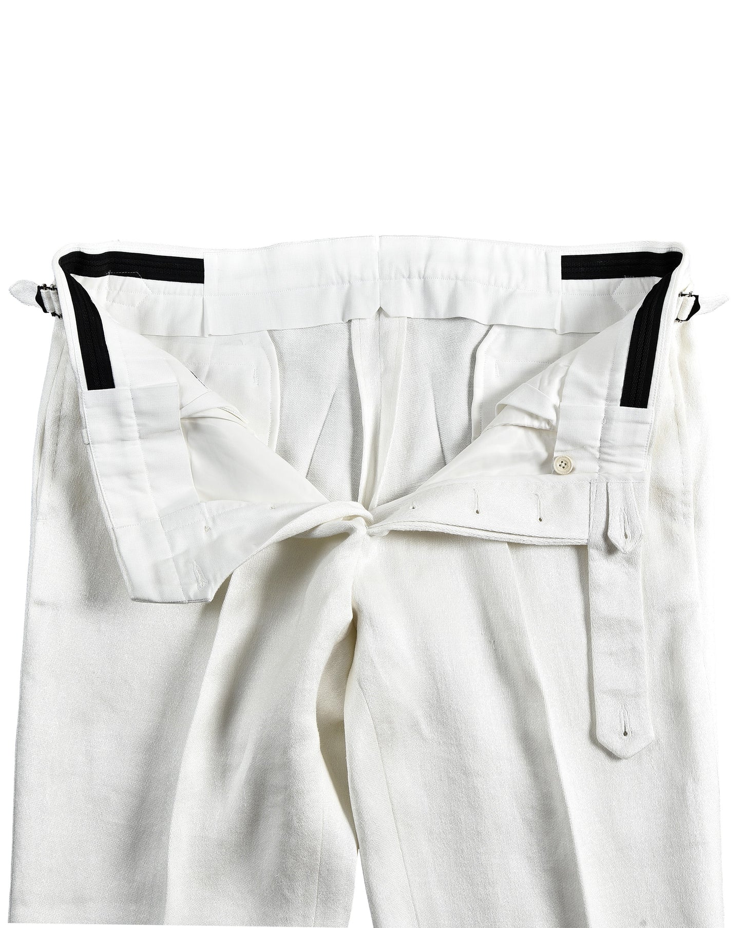 Cream Linen Sateen Pant