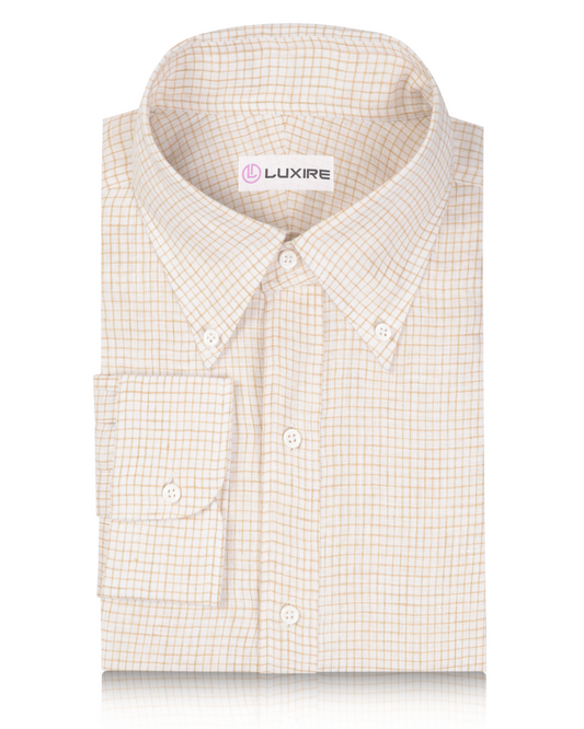 Linen:Tan Cream Rectangle Graph Checks