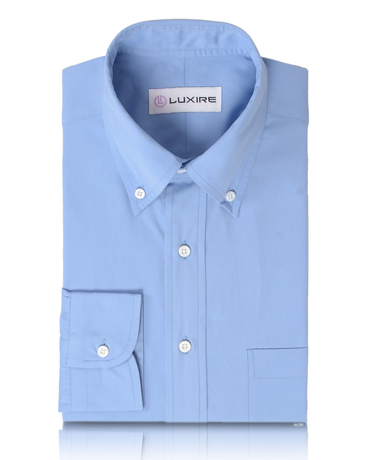 Albini Blue Poplin Business Shirt