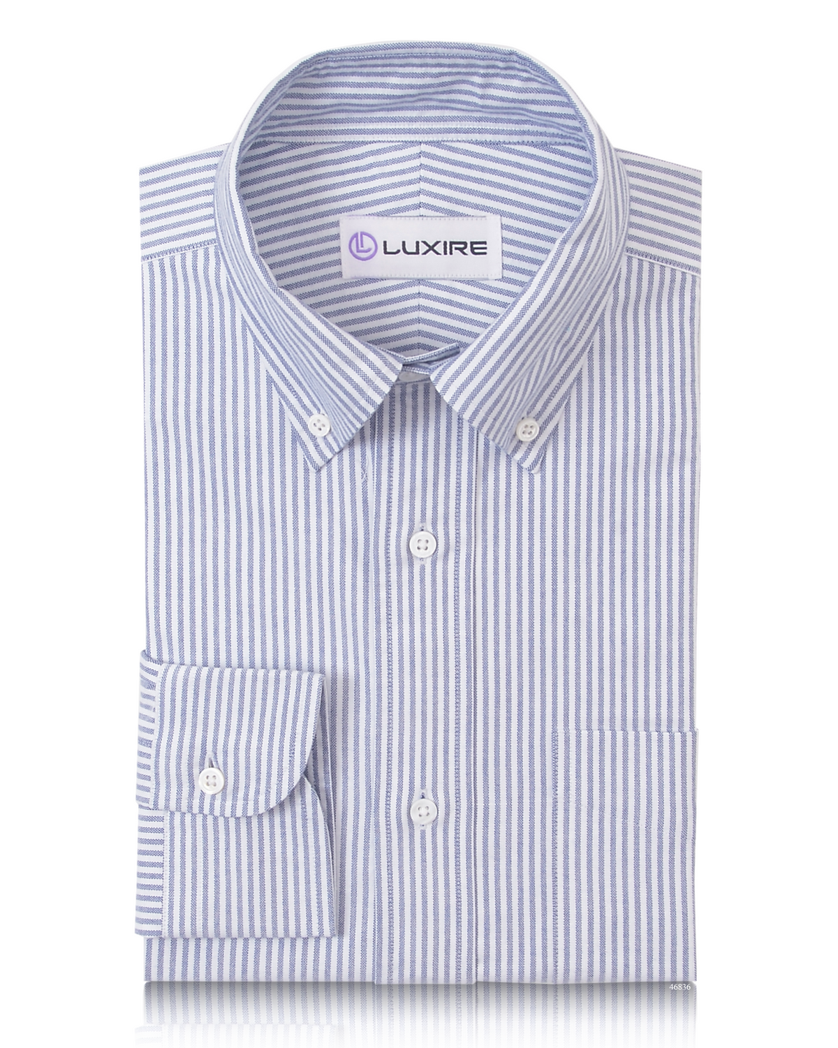 Business Blue Candy Stripes Oxford Shirt - 1