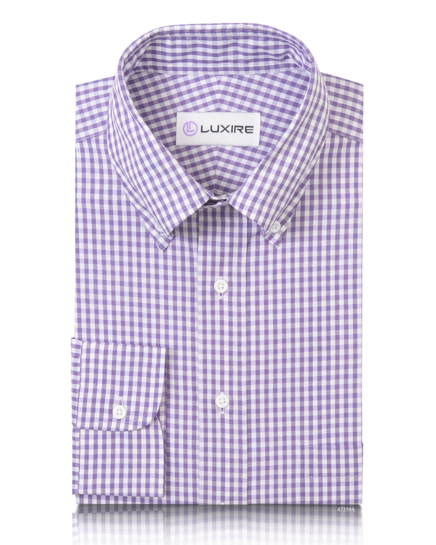 Dark Purple Gingham on White