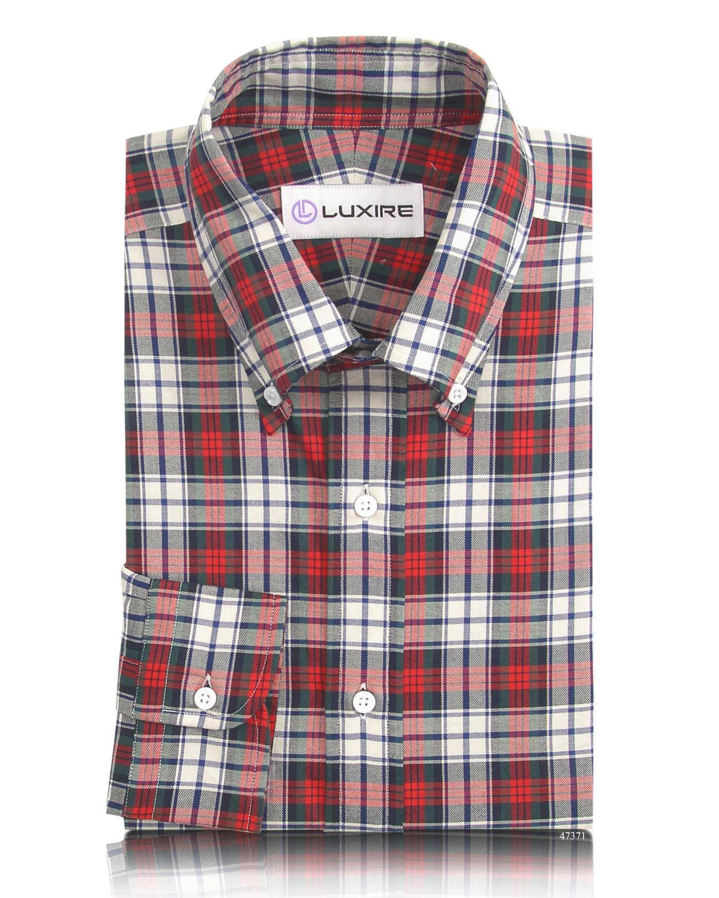 Red Blue Tartan Twill