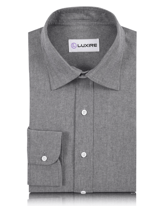 Grey Heathered Chambray Shirt