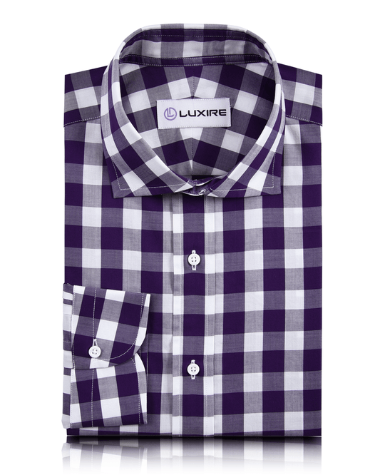 Monti Purple Mid Gingham Shirt