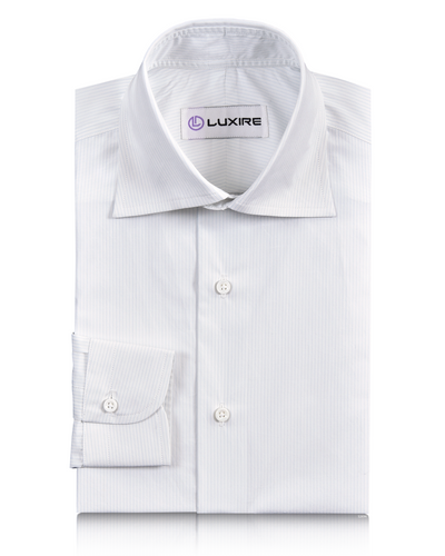 Brembana White Skyblue Pinstripes Shirt