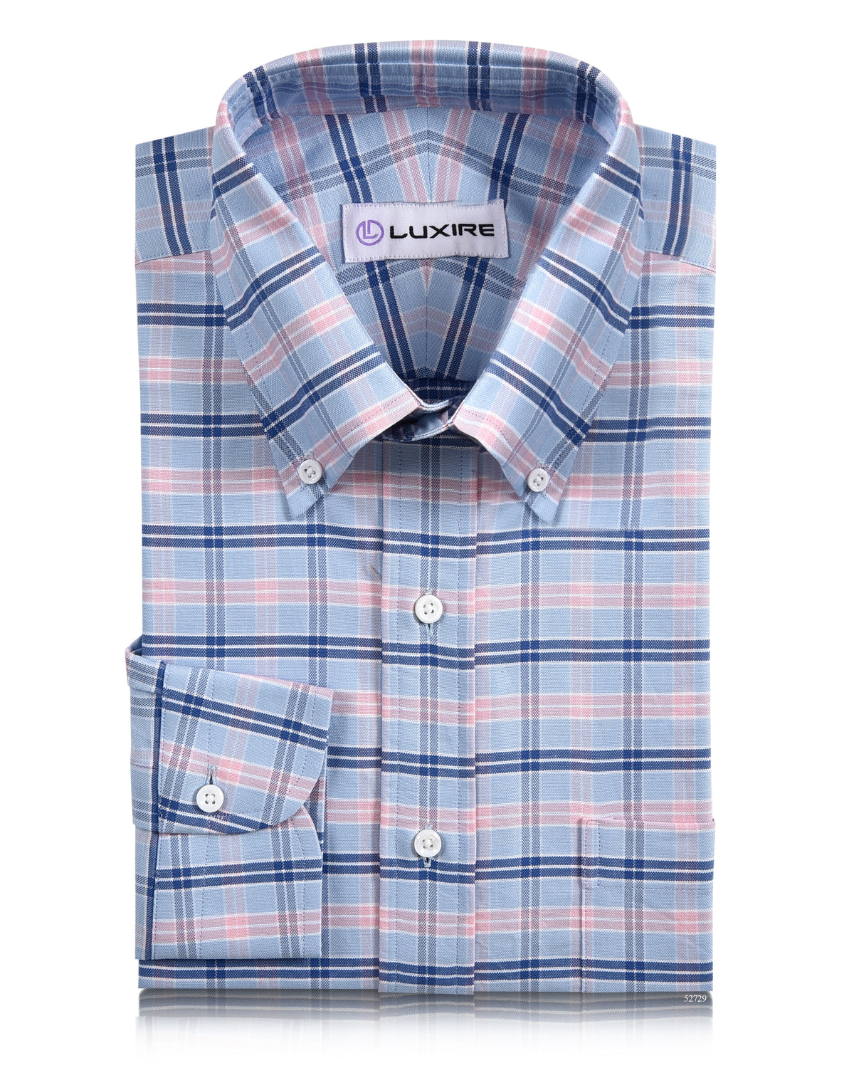 Blue Pink Oxford Tattersall - 1