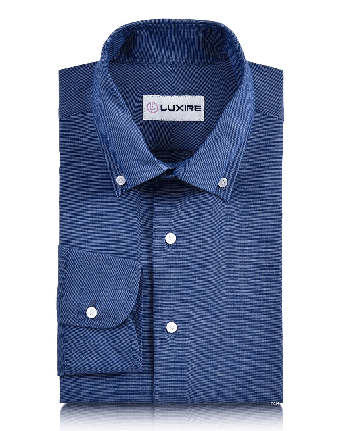Blue End on End Dress Shirt - 1
