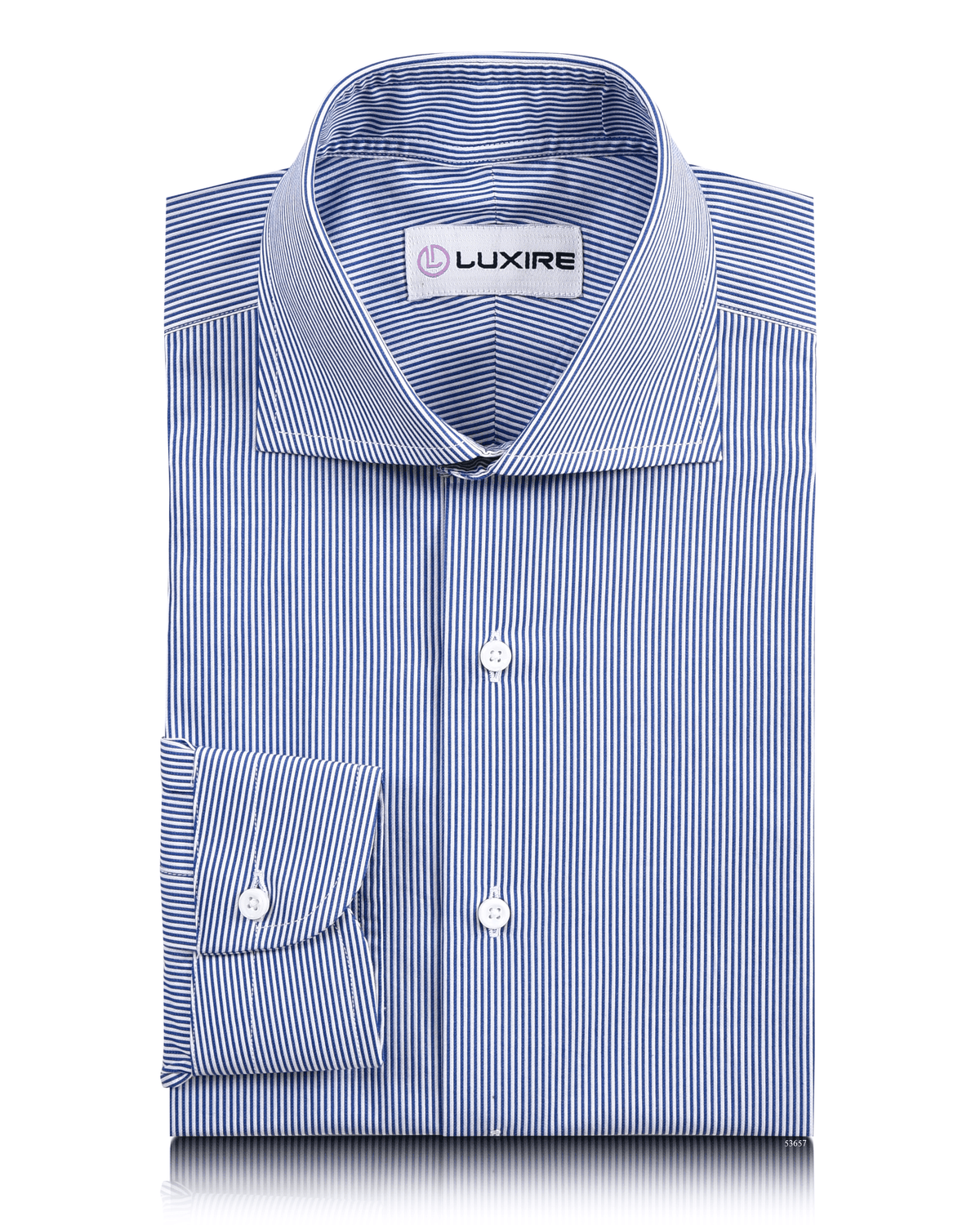 Blue Dobby Dress Stripes Shirt - 1
