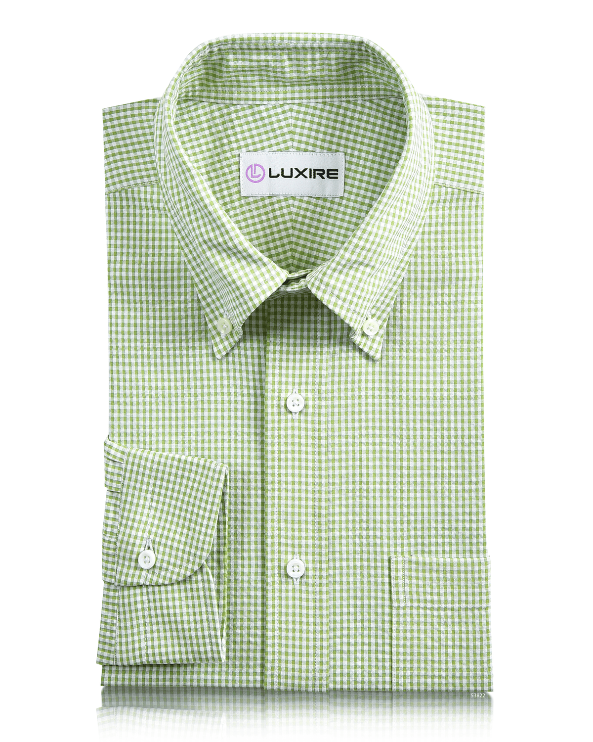 Green Small Gingham Seersucker - 1