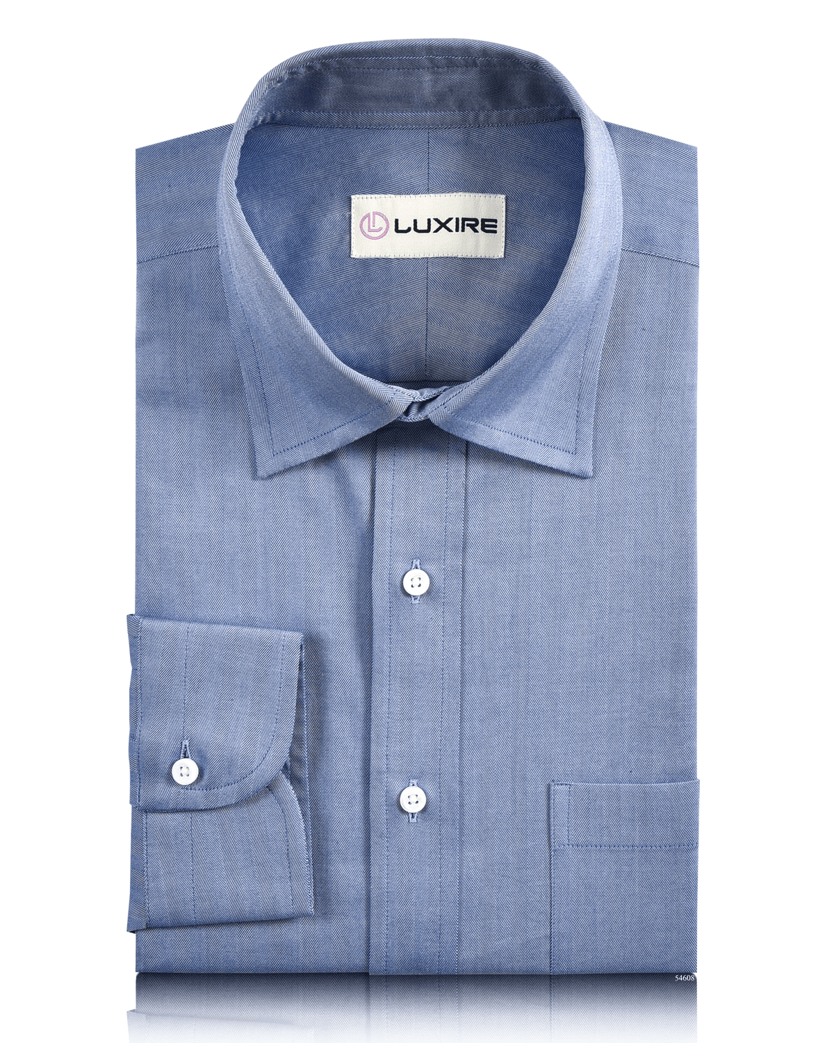 Classic Blue Herringbone - 1