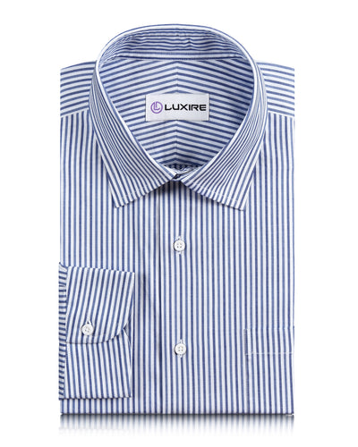 Shades of Blue University Stripes Oxford