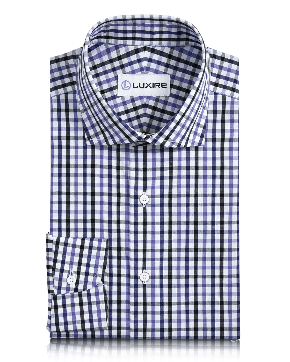 Purple Black Tattersall Gingham - 1