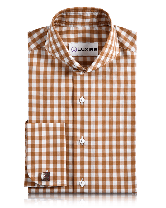 Light Tan Gingham Shirt