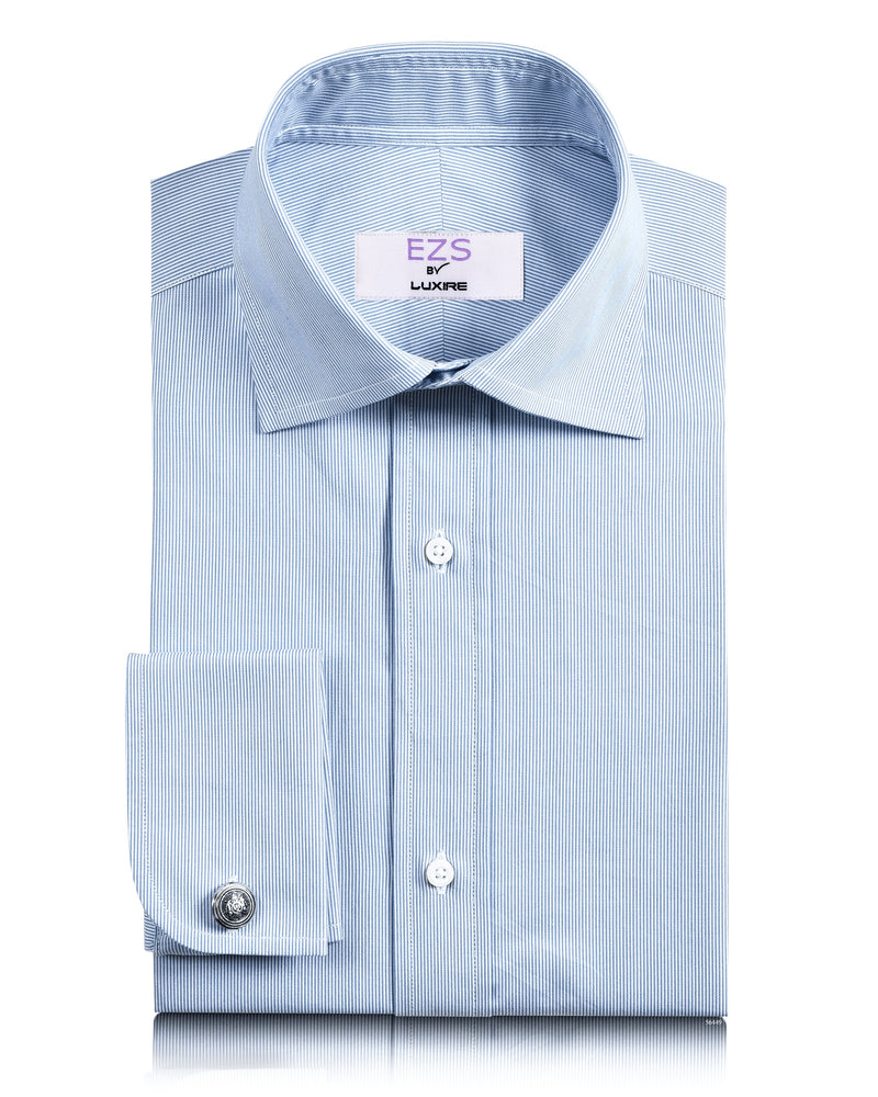 EZS Sky Blue Mille Stripes Shirt