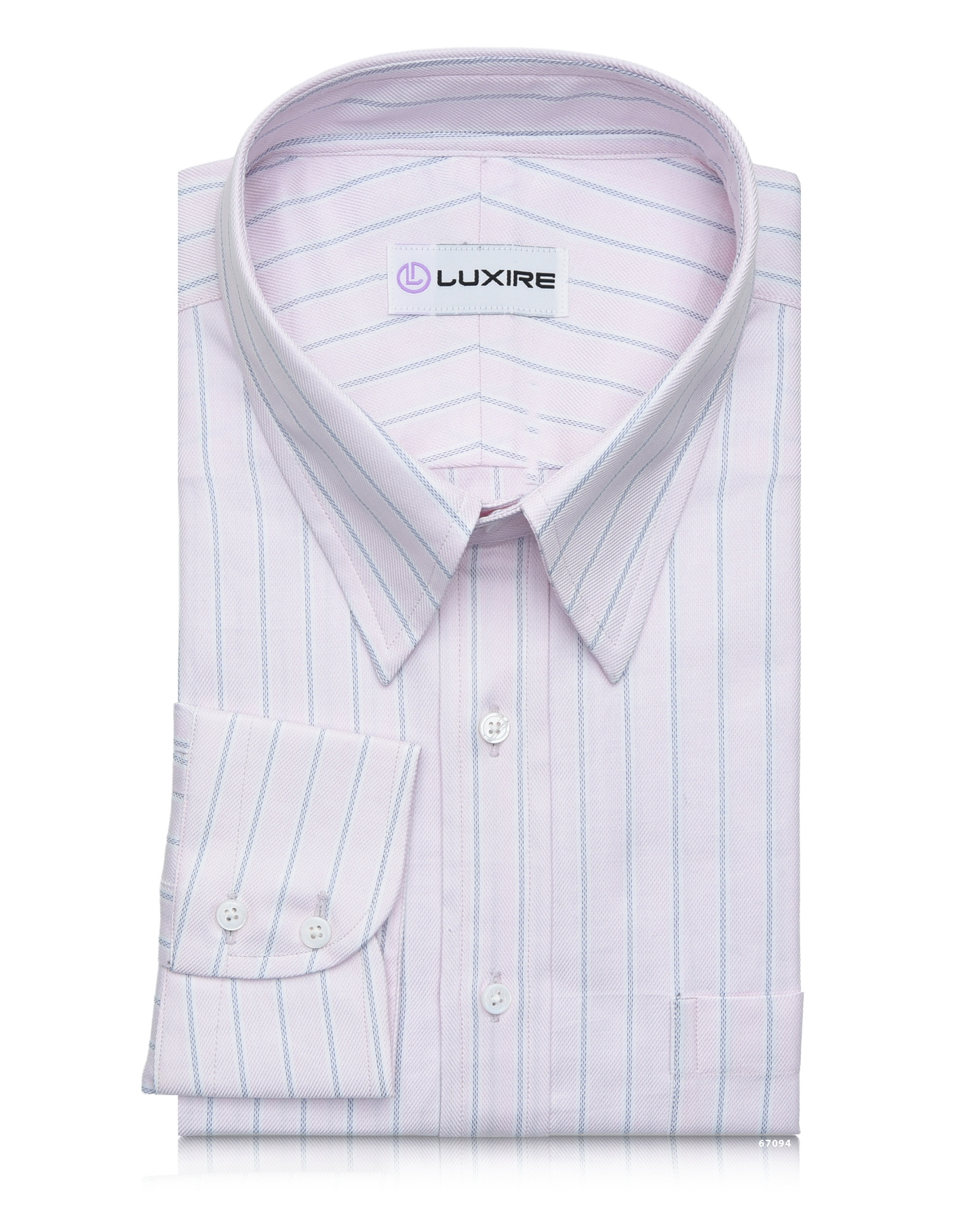 Pink and Navy Stripes Shirt