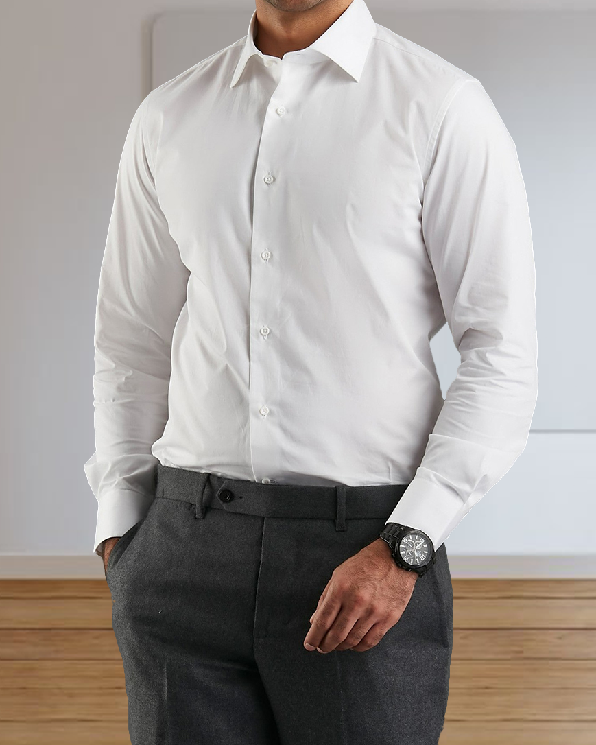 Fine White Twill Shirt - 1