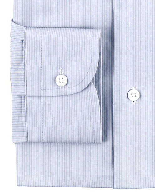 Blue Pinstripes Dress Shirt - 3