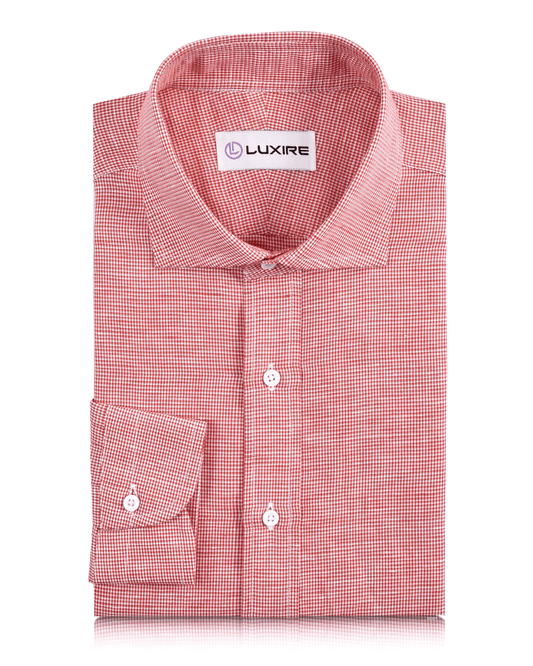 Cotton Linen: Red White Micro Checks