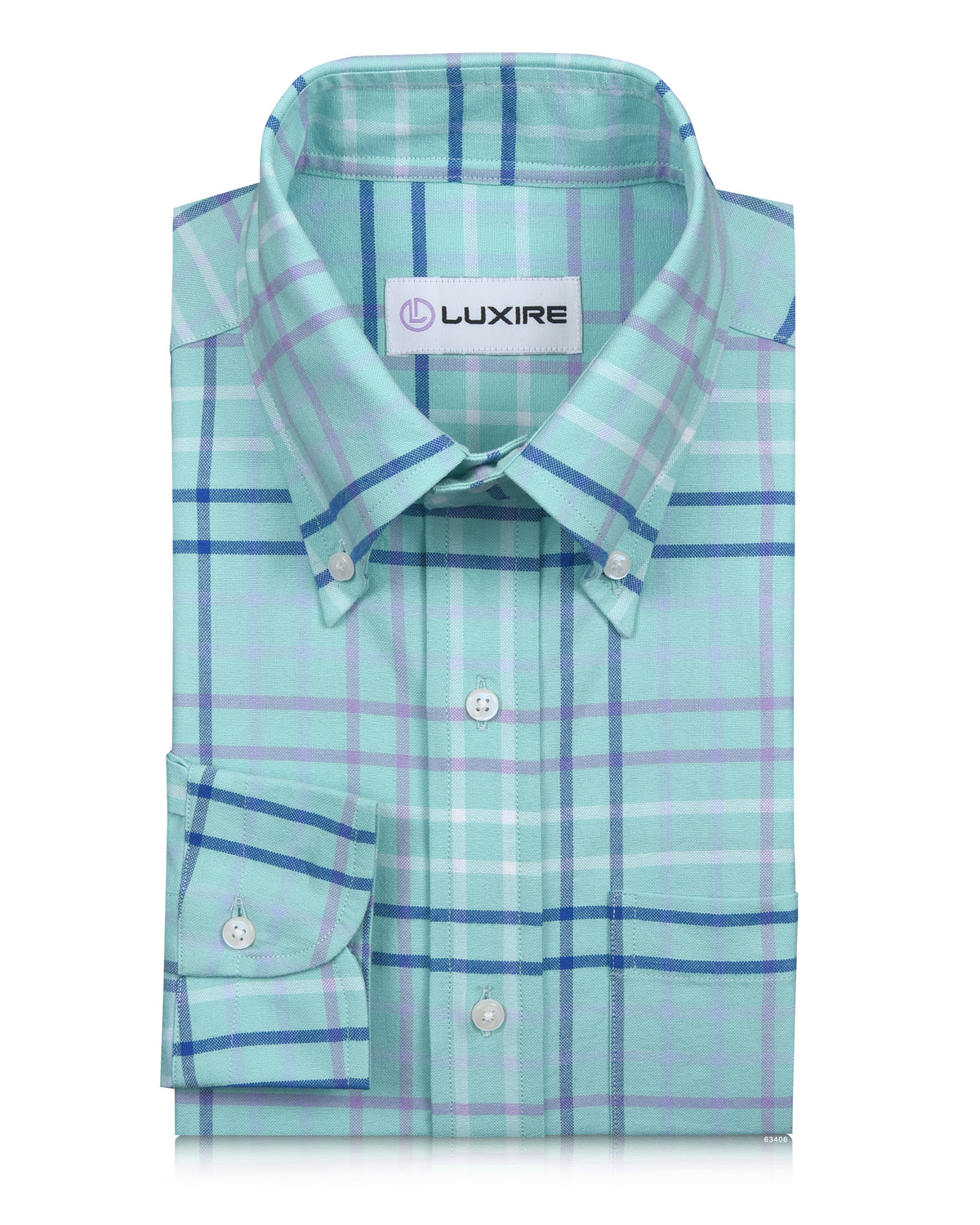 Mint Green Check Shirt - 1