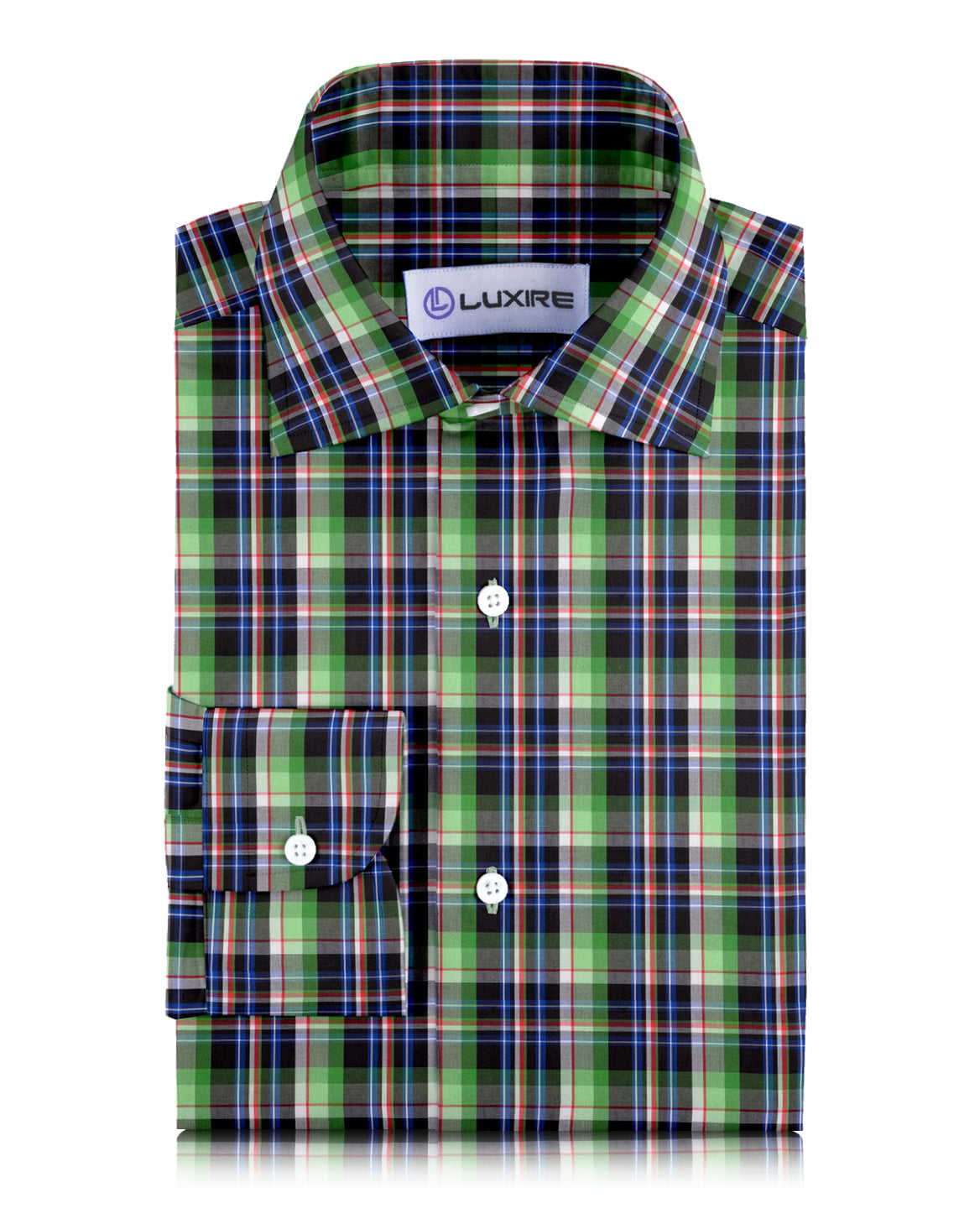 Green Black Blue Madras Checks - 1