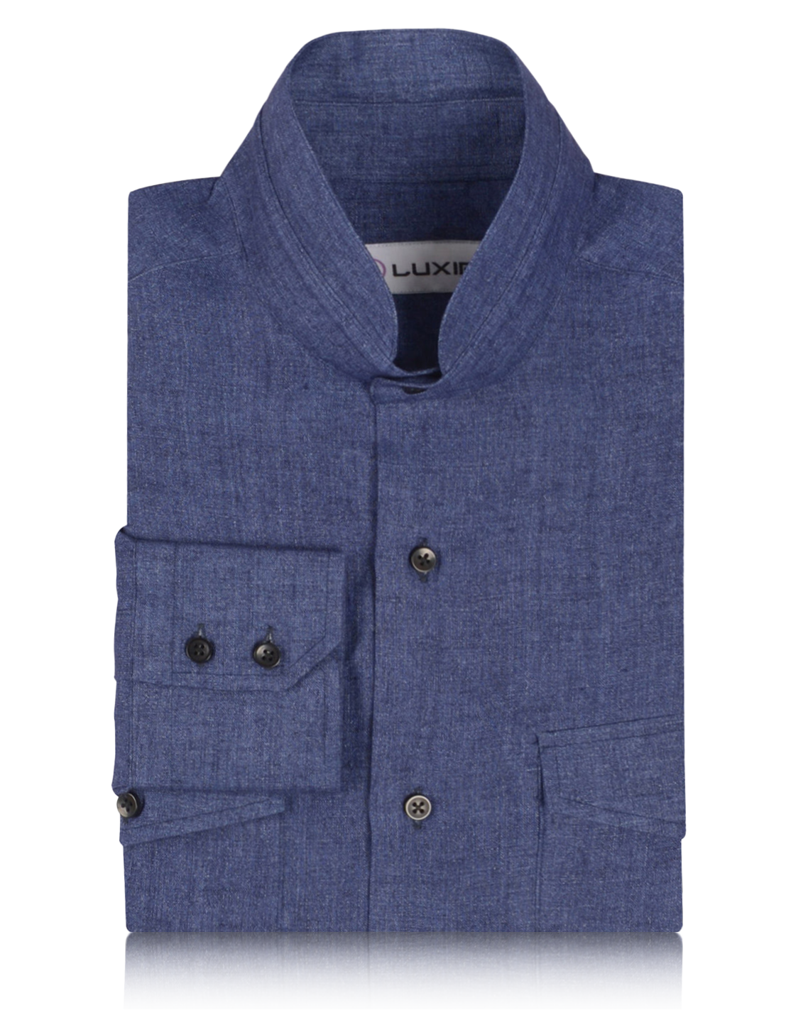 Denim Indigo plain Linen - 1