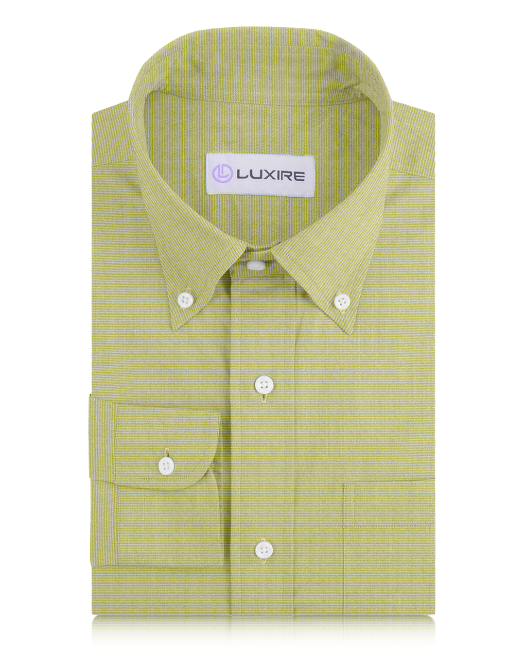 Linen: Lemon Green Pin Stripes - 1