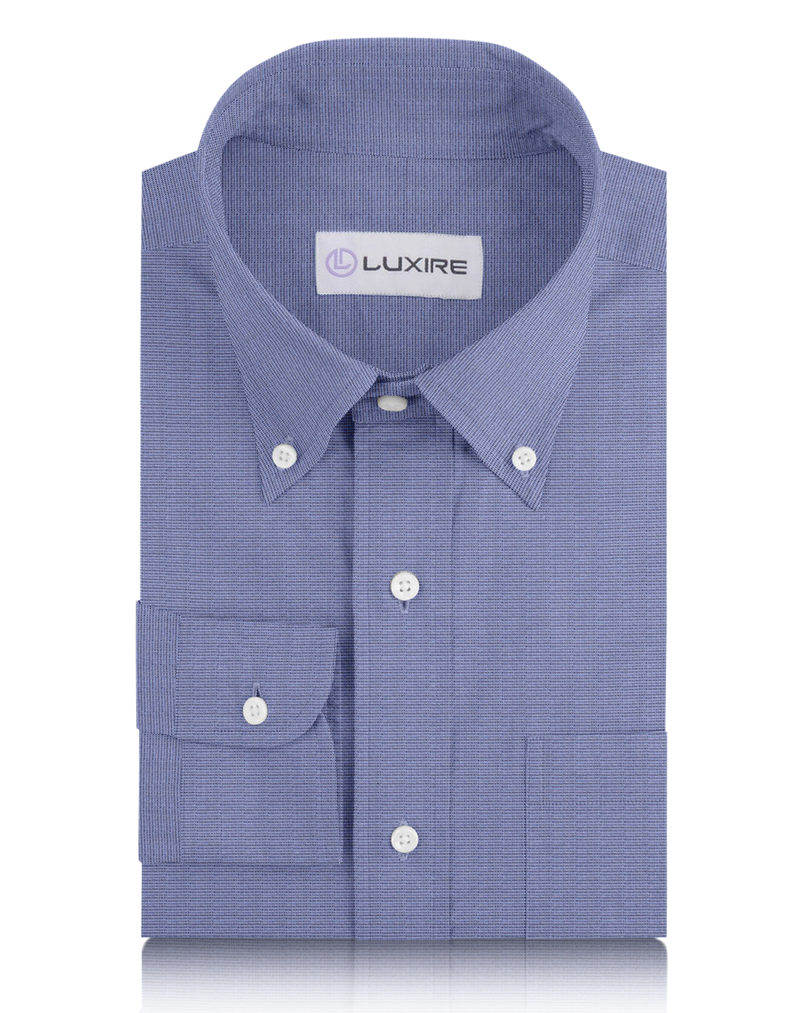 Cotton Linen: Mid Blue Chambray - 1