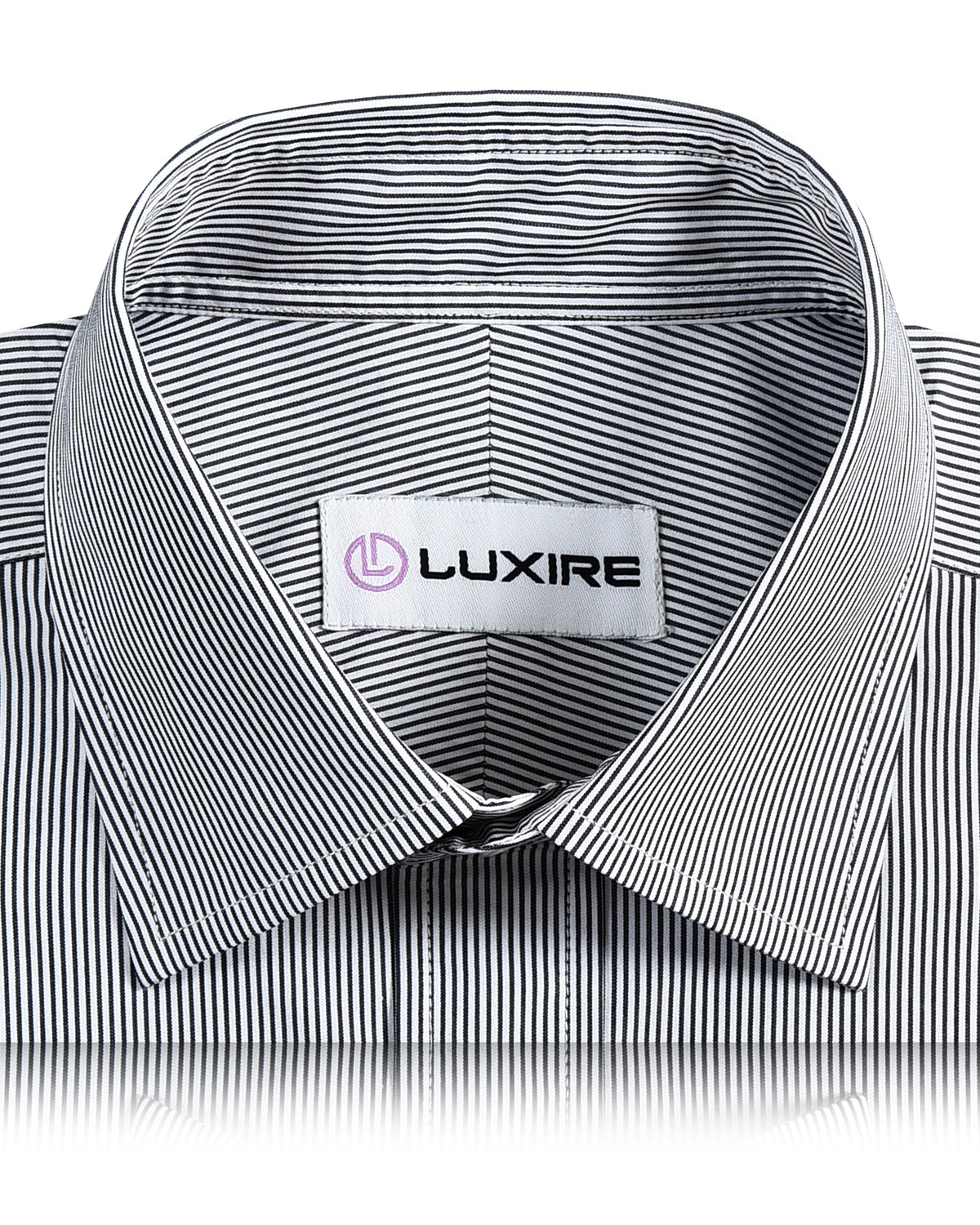 Brembana White Black Hairline Stripes Shirt - 2