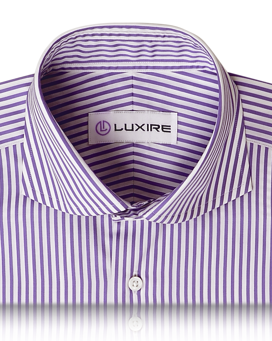 Purple Dress Stripes on White