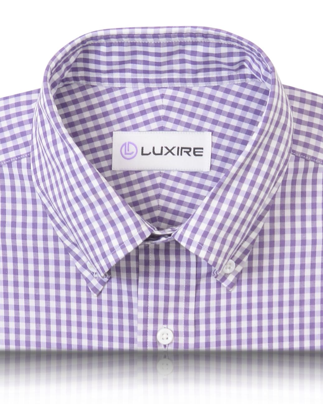 Dark Purple Gingham on White