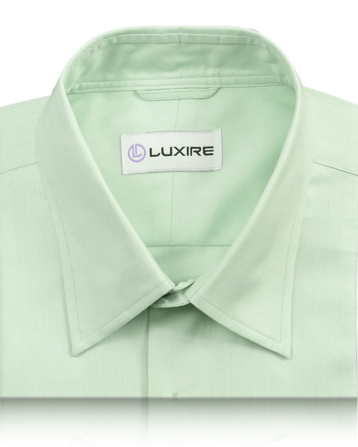Aqua Green Herringbone Shirt - 2