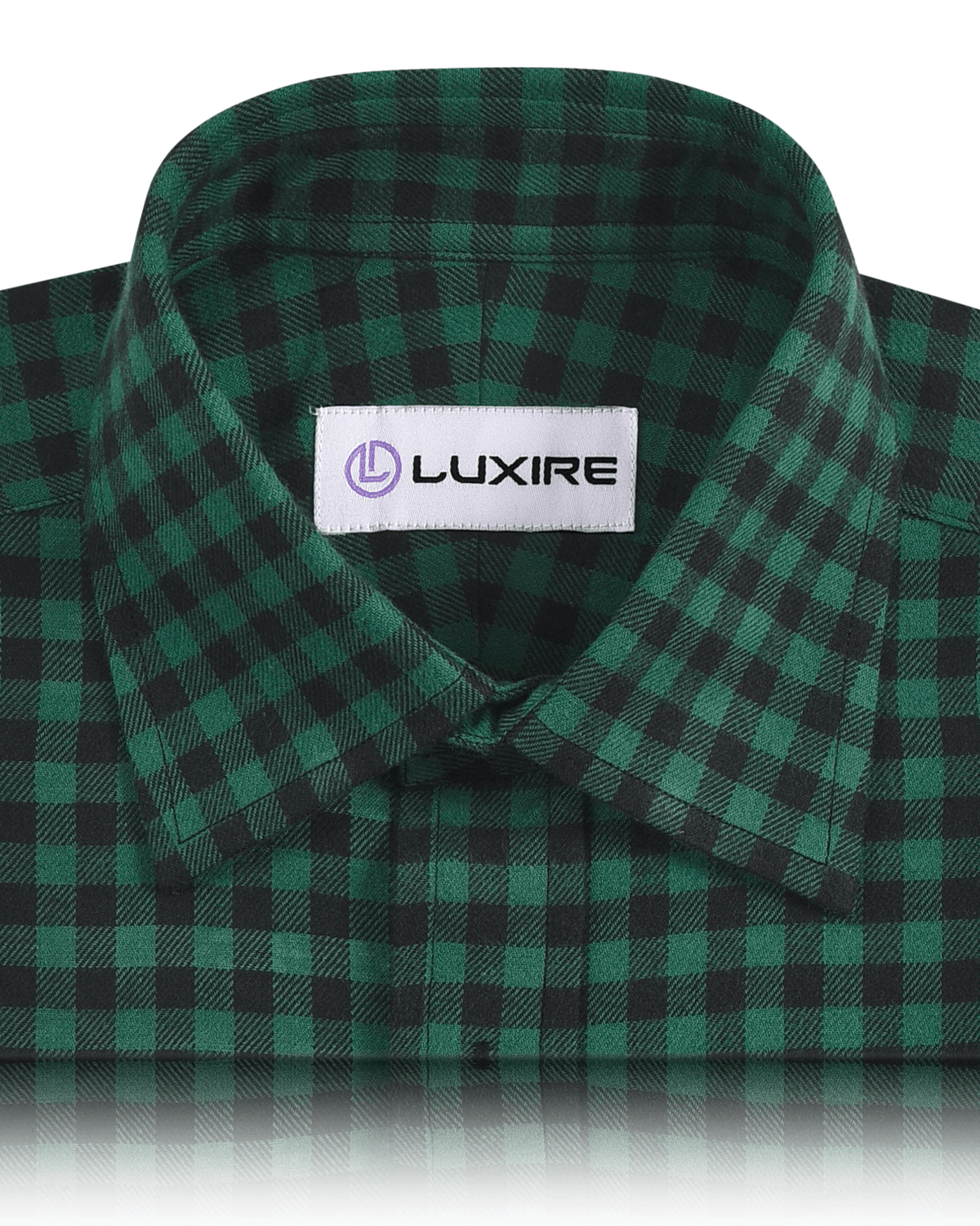 Green Black Gingham Twill Flannel - 2