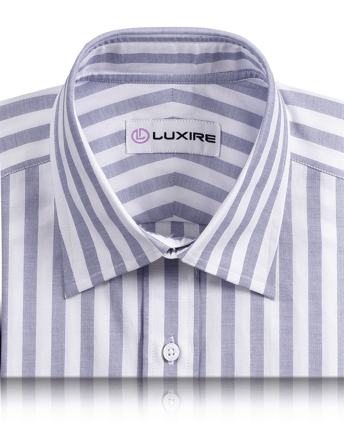 Blue End On End Wide Stripes Shirt - 2
