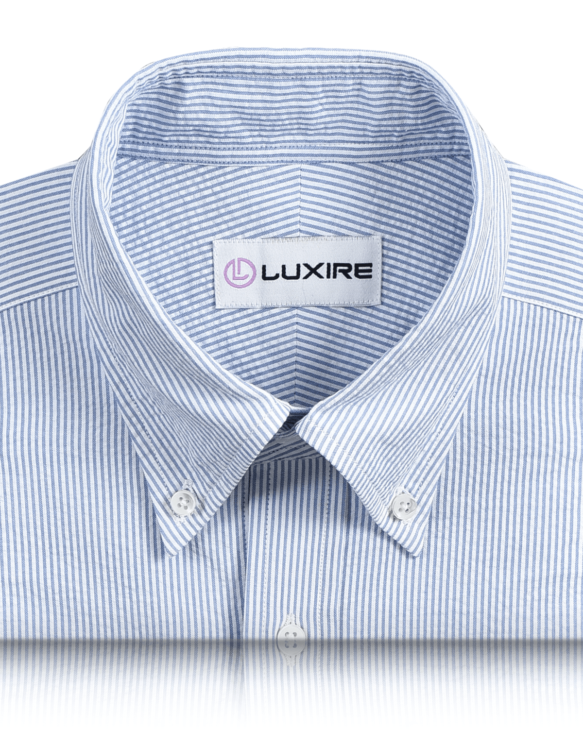 Blue Dress Stripes Seersucker Shirt - 2