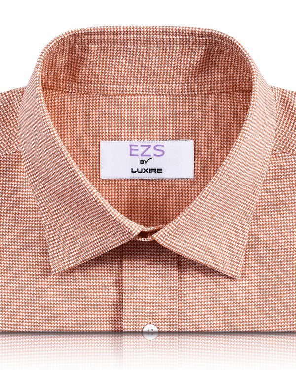 EZS Orange Houndstooth Shirt