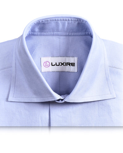 Sky Blue Herringbone Shirt