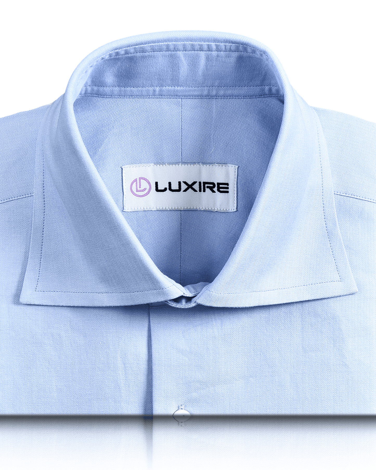 Sky Blue Herringbone Shirt