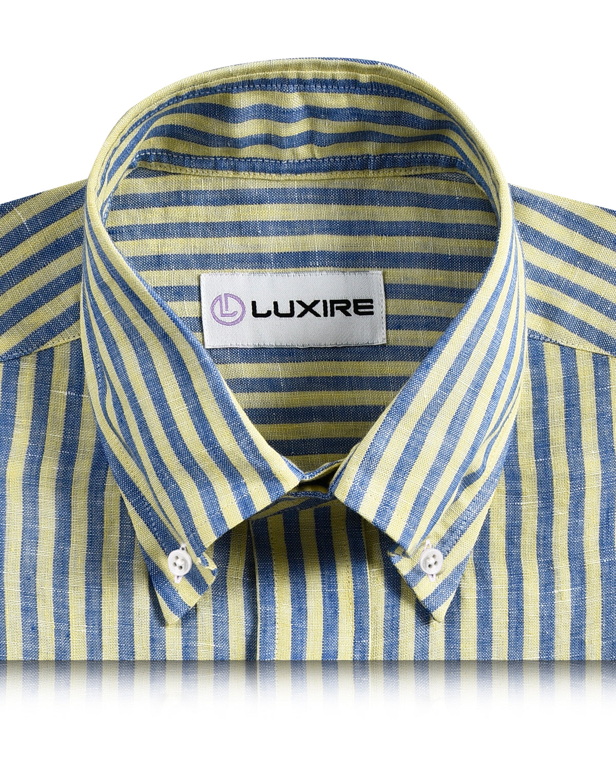 Linen: Yellow Blue Dress Stripes - 2