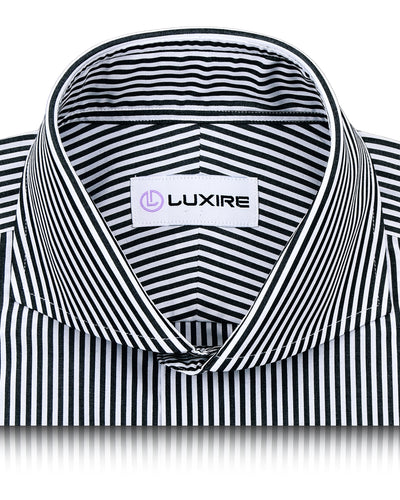 Dark Black Pencil Stripes On White