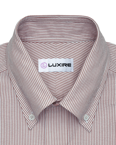 Maroon Dress Stripes Seersucker