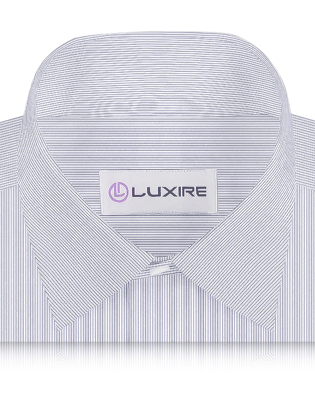 Linen: Ink Blue White Hairline Stripes - 2