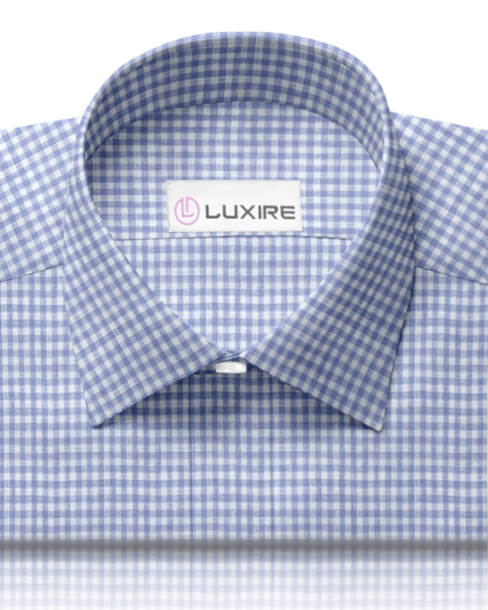 Linen:Blue Mini Gingham Shirt - 2