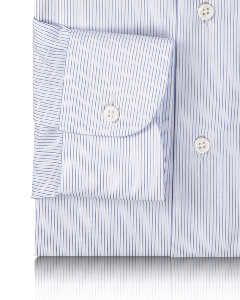 White HairLine Stripes Twill Shirt - 3