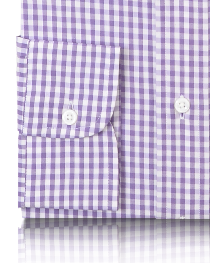 Dark Purple Gingham on White